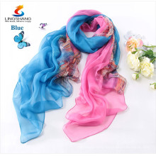 Lingshang 2015 new fashion design spring autumn silk women's thin silk scarf long beach wear fashion sunscreen scarf